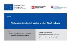 Čítať ďalej: Riešenie migračných výziev v obci Stará Lehota